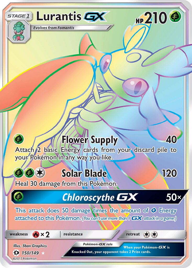Lurantis-GX 150/172 — Sun & Moon (English Pokémon TCG card)