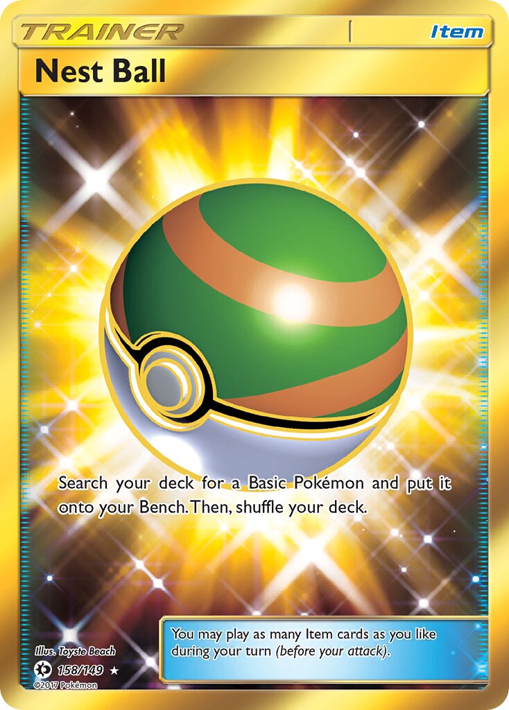 Nest Ball 158/172 — Sun & Moon (English Pokémon TCG card)