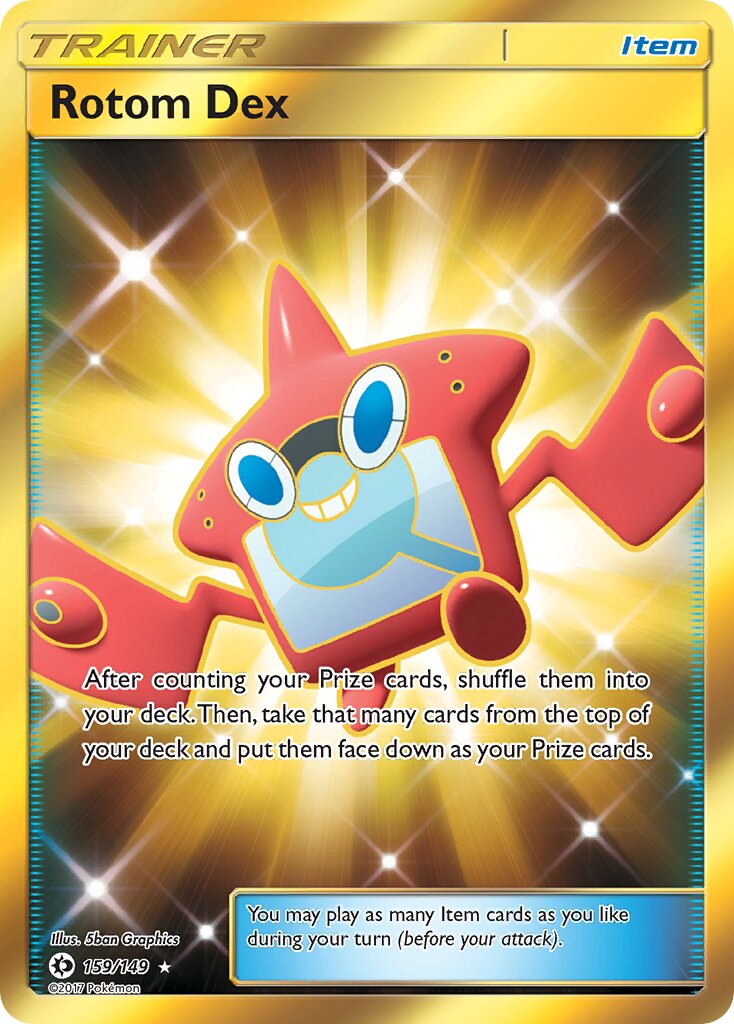 Rotom Dex 159/172 — Sun & Moon (English Pokémon TCG card)