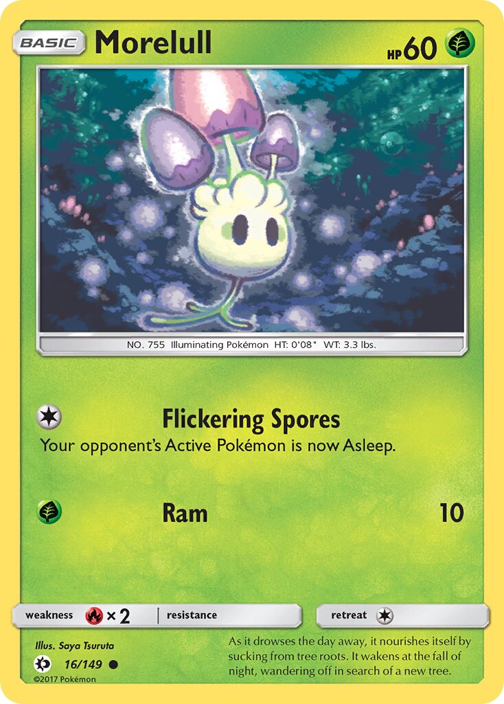 Morelull 016/172 — Sun & Moon (English Pokémon TCG card)