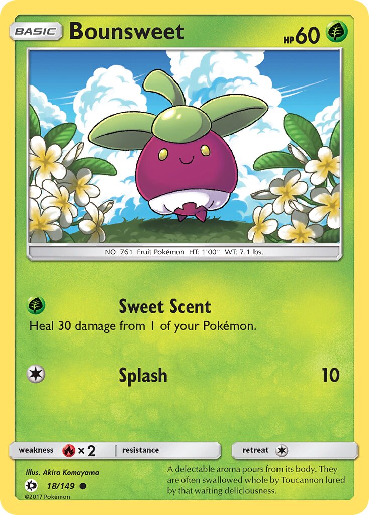 Bounsweet 018/172 — Sun & Moon (English Pokémon TCG card)