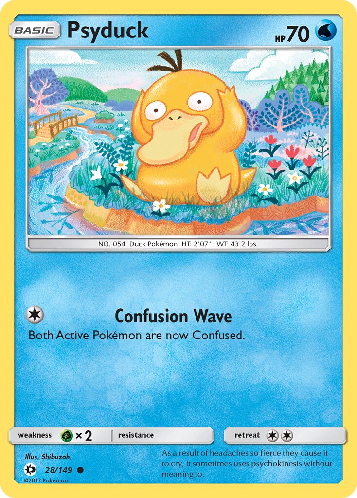 Psyduck 028/172 — Sun & Moon (English Pokémon TCG card)