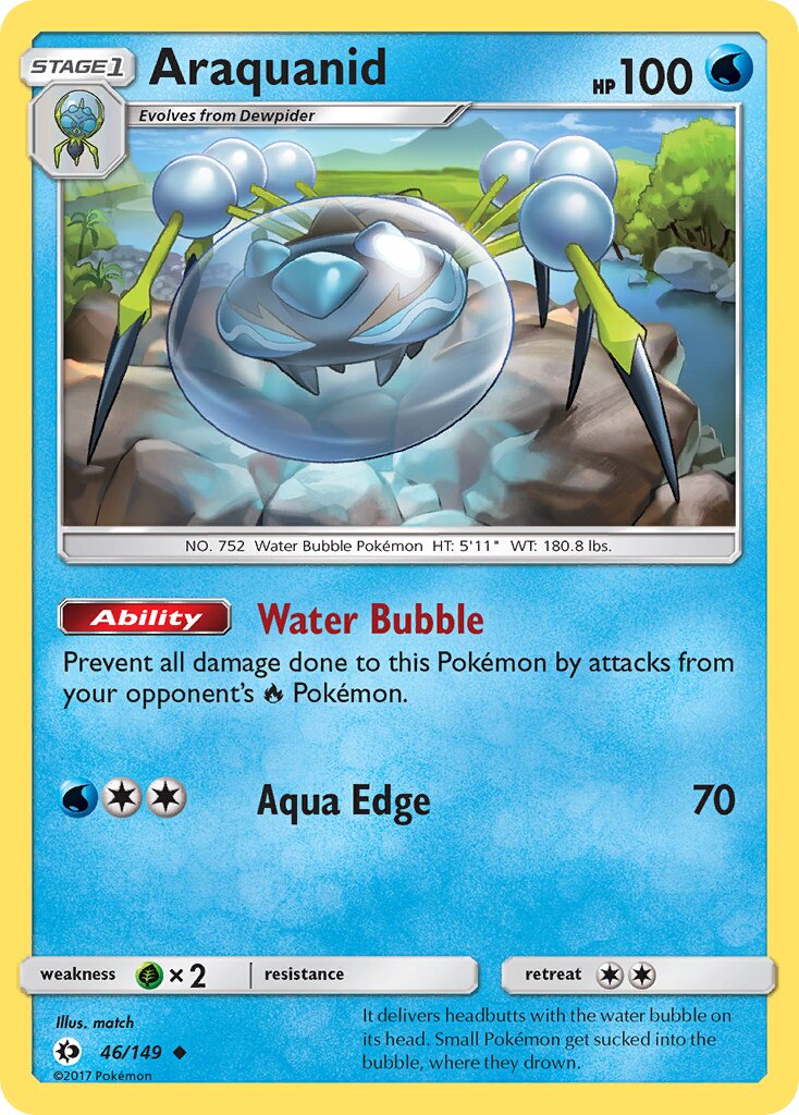 Araquanid 046/172 — Sun & Moon (English Pokémon TCG card)