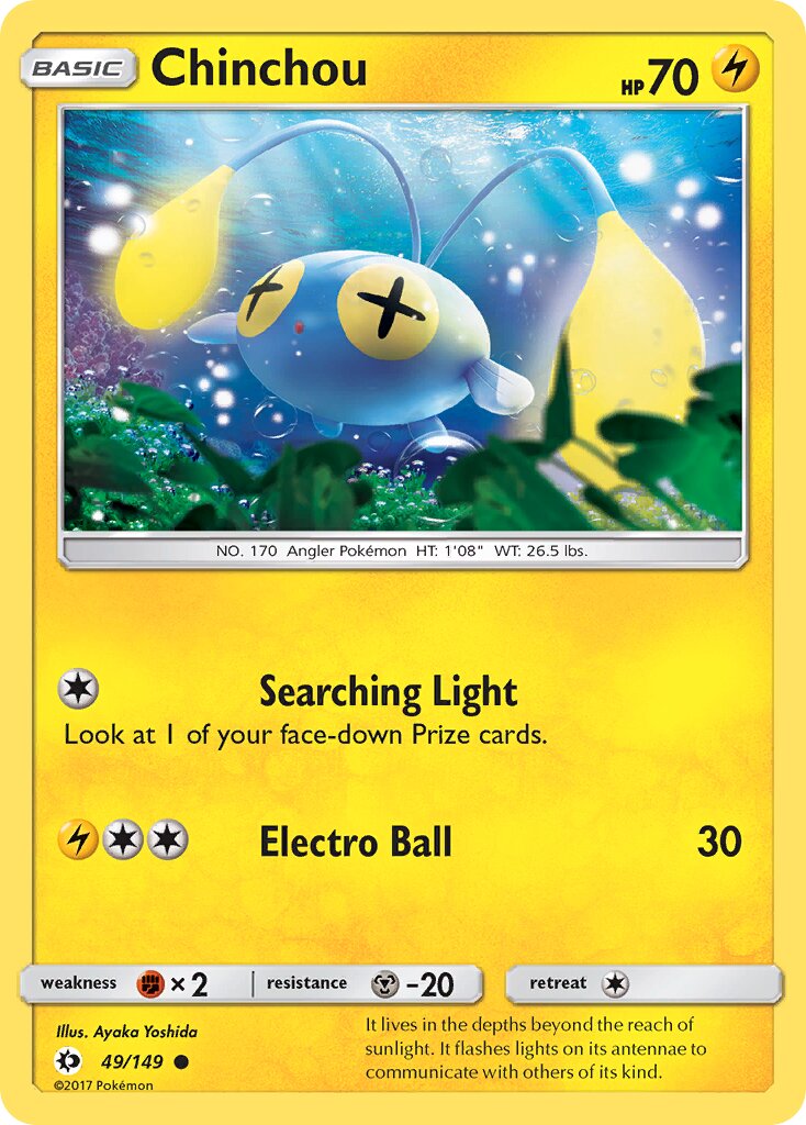 Chinchou 049/172 — Sun & Moon (English Pokémon TCG card)
