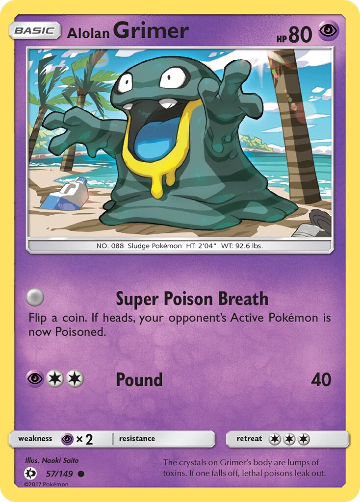 Alolan Grimer 057/172 — Sun & Moon (English Pokémon TCG card)