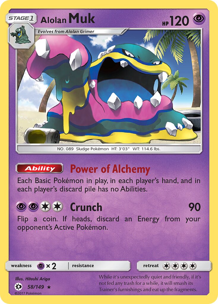Alolan Muk 058/172 — Sun & Moon (English Pokémon TCG card)