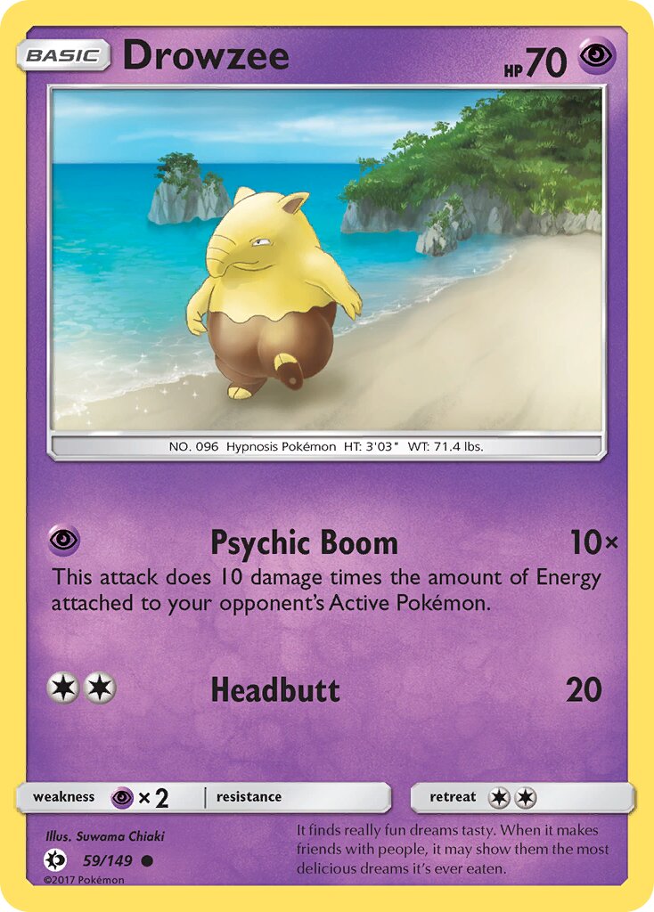 Drowzee 059/172 — Sun & Moon (English Pokémon TCG card)