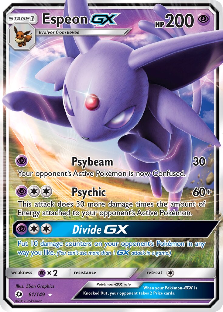Espeon-GX 061/172 — Sun & Moon (English Pokémon TCG card)