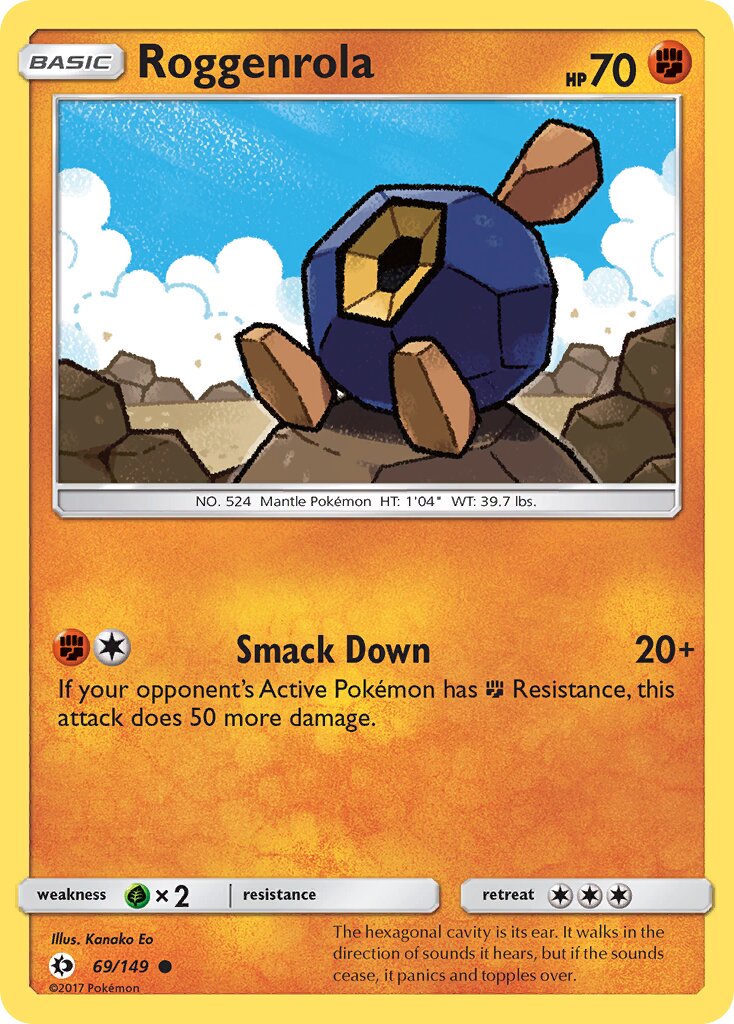 Roggenrola 069/172 — Sun & Moon (English Pokémon TCG card)
