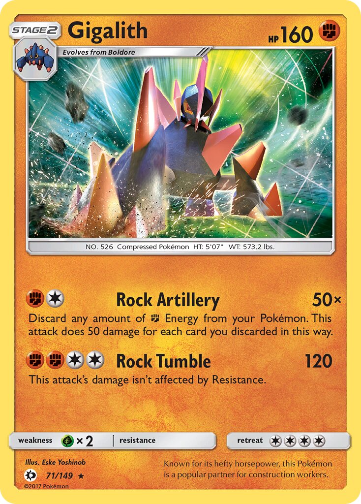 Gigalith 071/172 — Sun & Moon (English Pokémon TCG card)