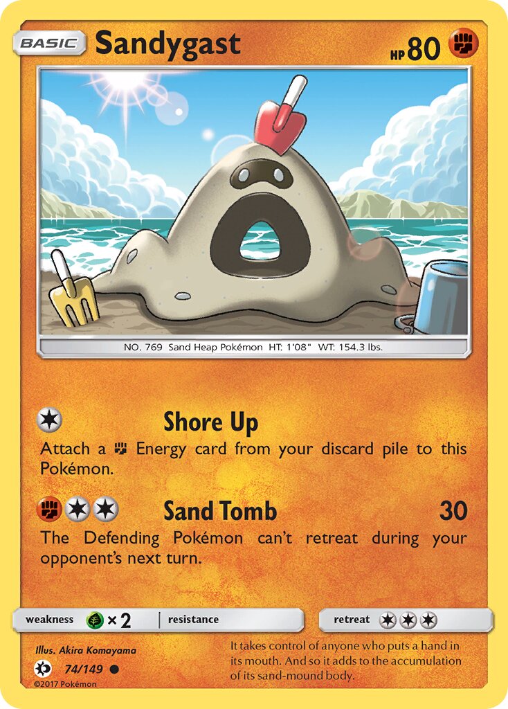 Sandygast 074/172 — Sun & Moon (English Pokémon TCG card)