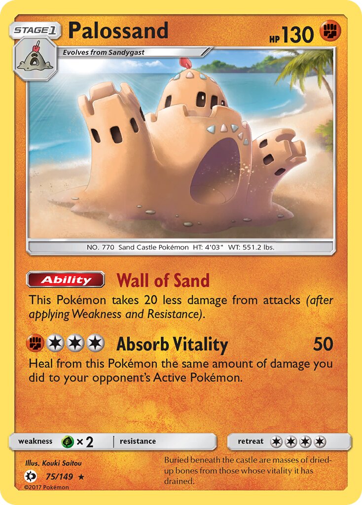 Palossand 075/172 — Sun & Moon (English Pokémon TCG card)