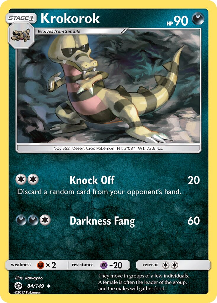 Krokorok 084/172 — Sun & Moon (English Pokémon TCG card)