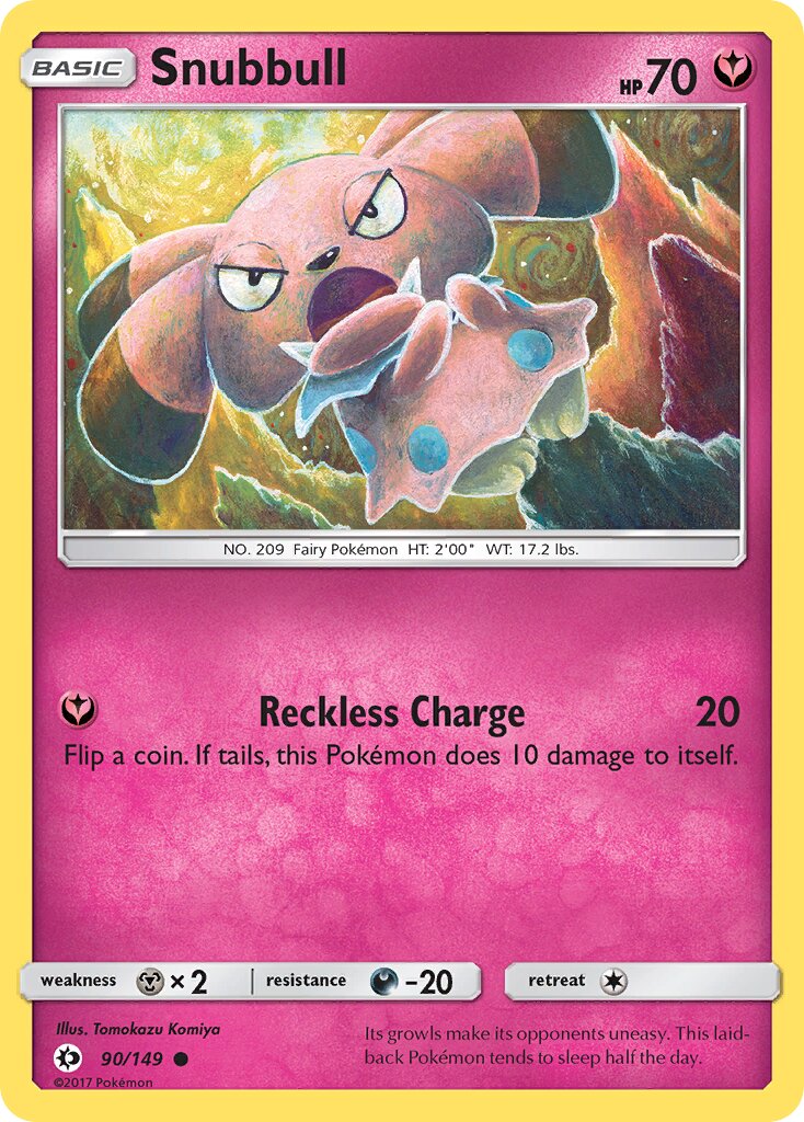Snubbull 090/172 — Sun & Moon (English Pokémon TCG card)