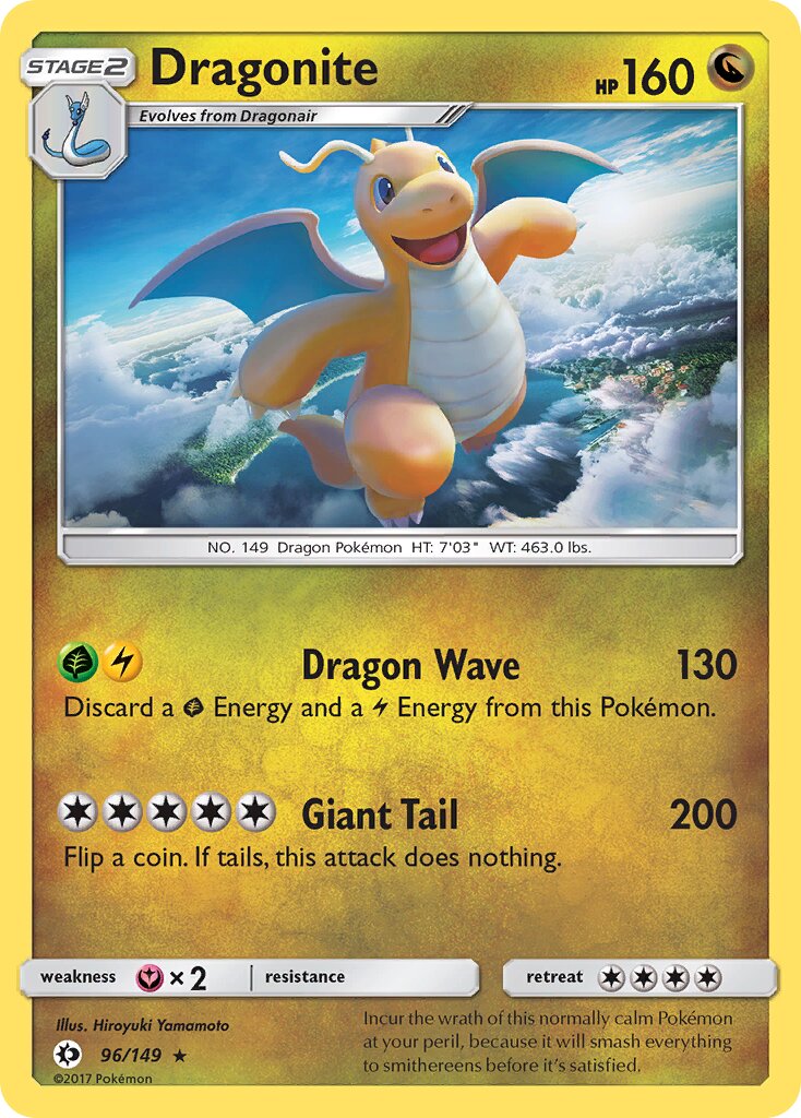 Dragonite 096/172 — Sun & Moon (English Pokémon TCG card)