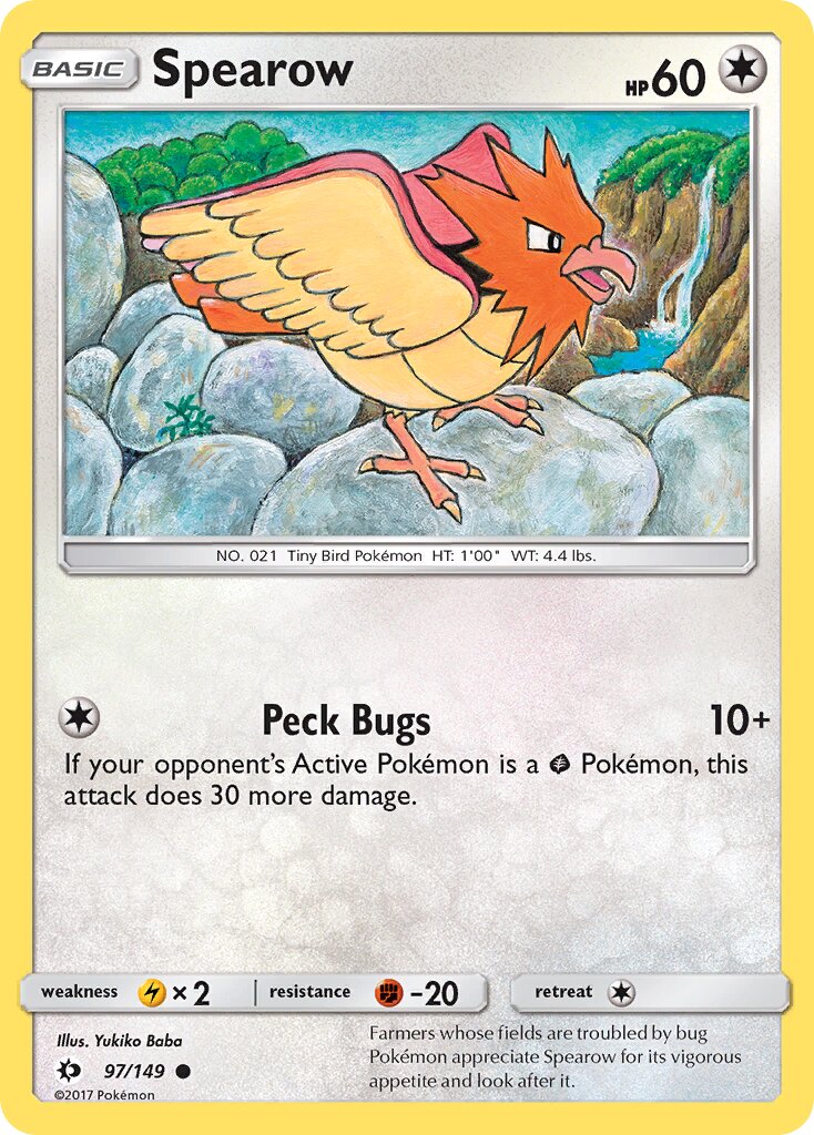 Spearow 097/172 — Sun & Moon (English Pokémon TCG card)