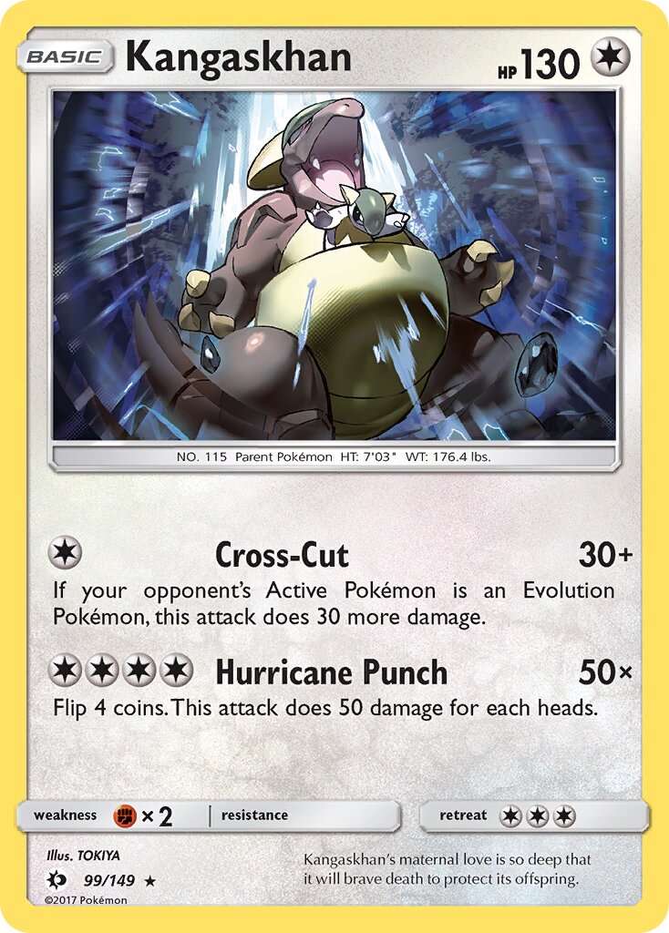 Kangaskhan 099/172 — Sun & Moon (English Pokémon TCG card)