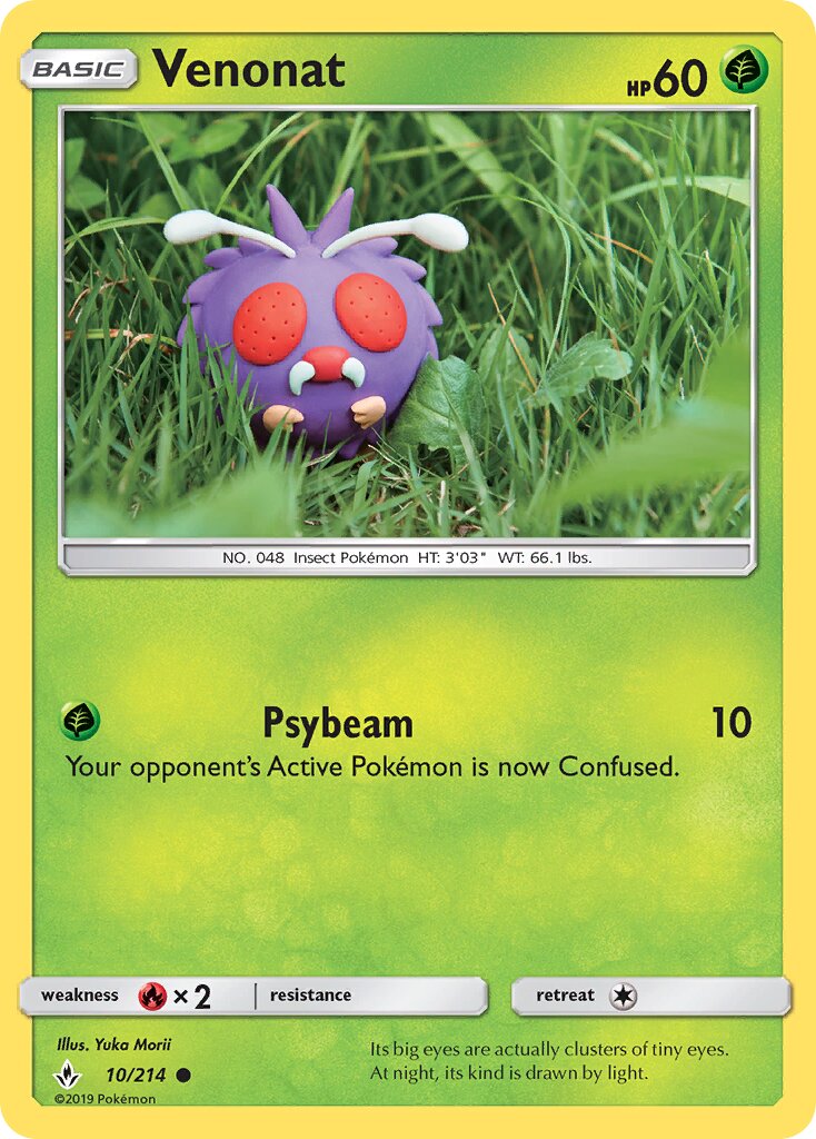 Venonat 010/234 — Unbroken Bonds (English Pokémon TCG card)