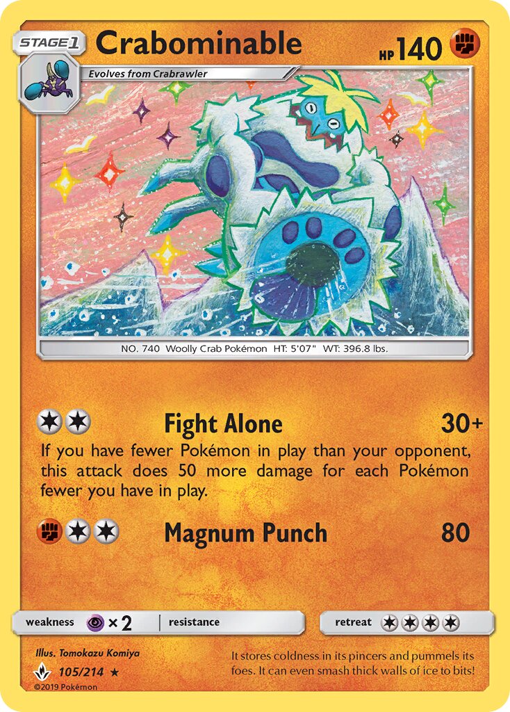 Crabominable 105/234 — Unbroken Bonds (English Pokémon TCG card)