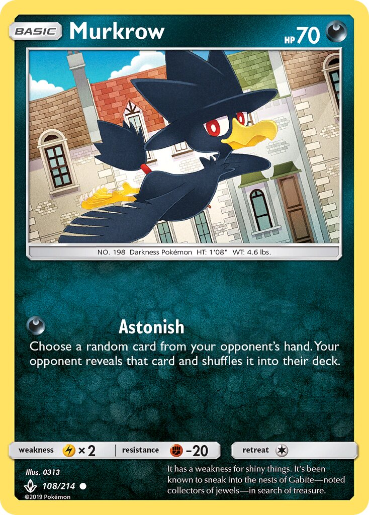 Murkrow 108/234 — Unbroken Bonds (English Pokémon TCG card)