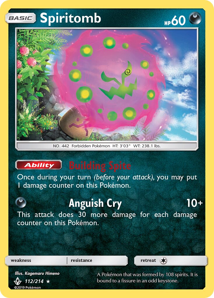 Spiritomb 112/234 — Unbroken Bonds (English Pokémon TCG card)