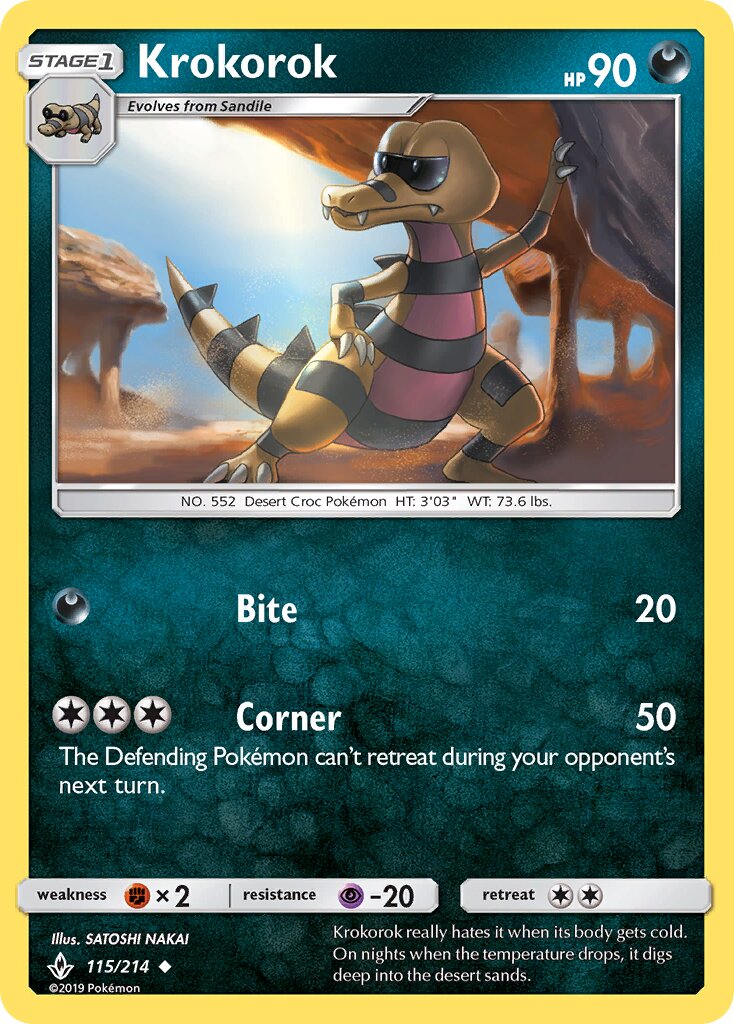 Krokorok 115/234 — Unbroken Bonds (English Pokémon TCG card)