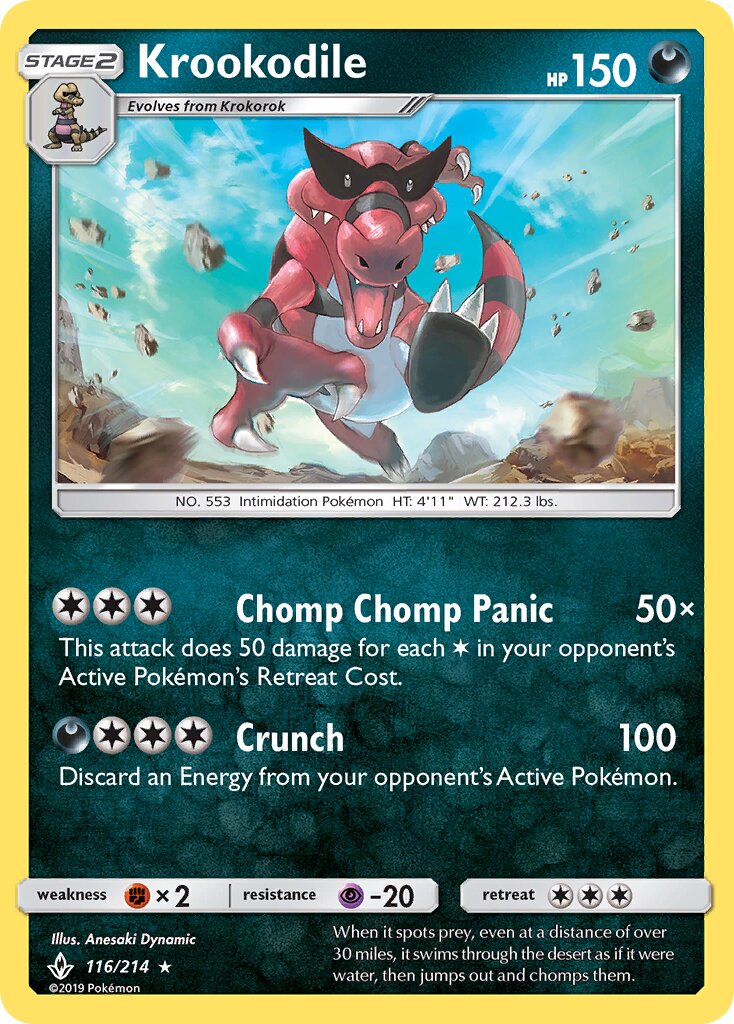 Krookodile 116/234 — Unbroken Bonds (English Pokémon TCG card)
