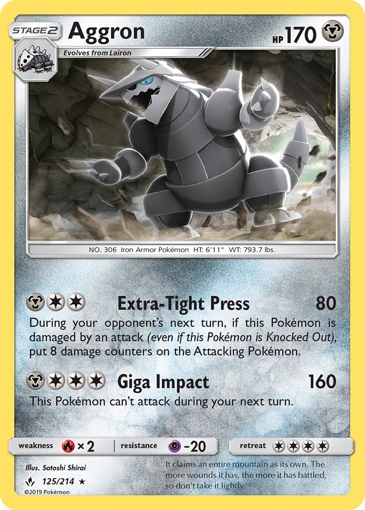 Aggron 125/234 — Unbroken Bonds (English Pokémon TCG card)