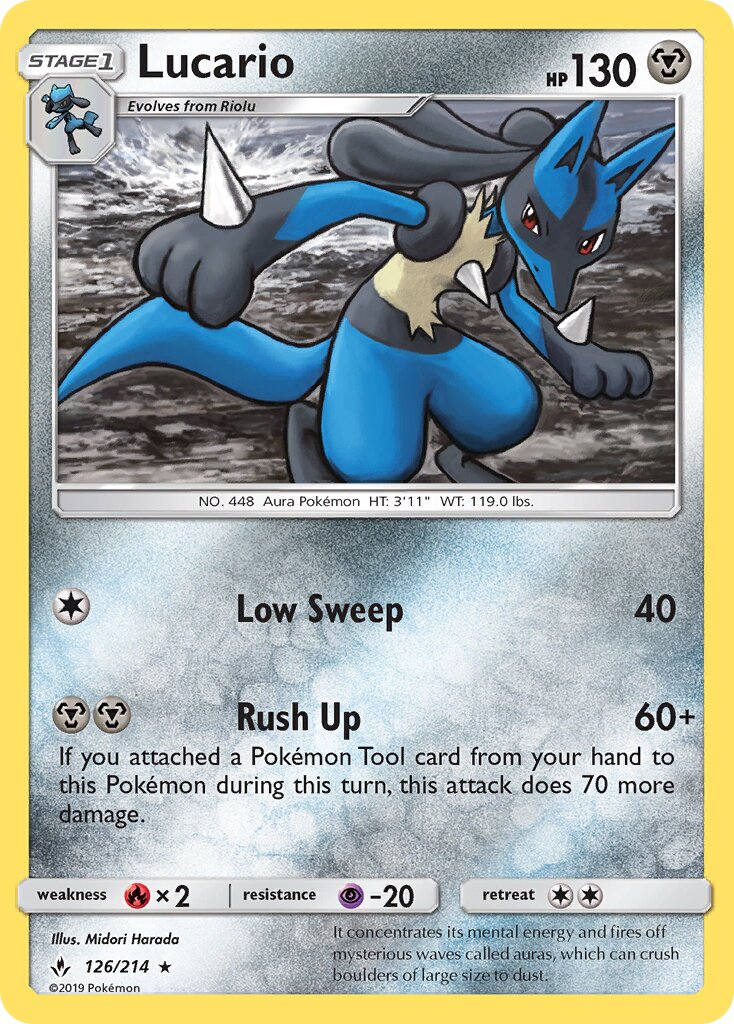 Lucario 126/234 — Unbroken Bonds (English Pokémon TCG card)