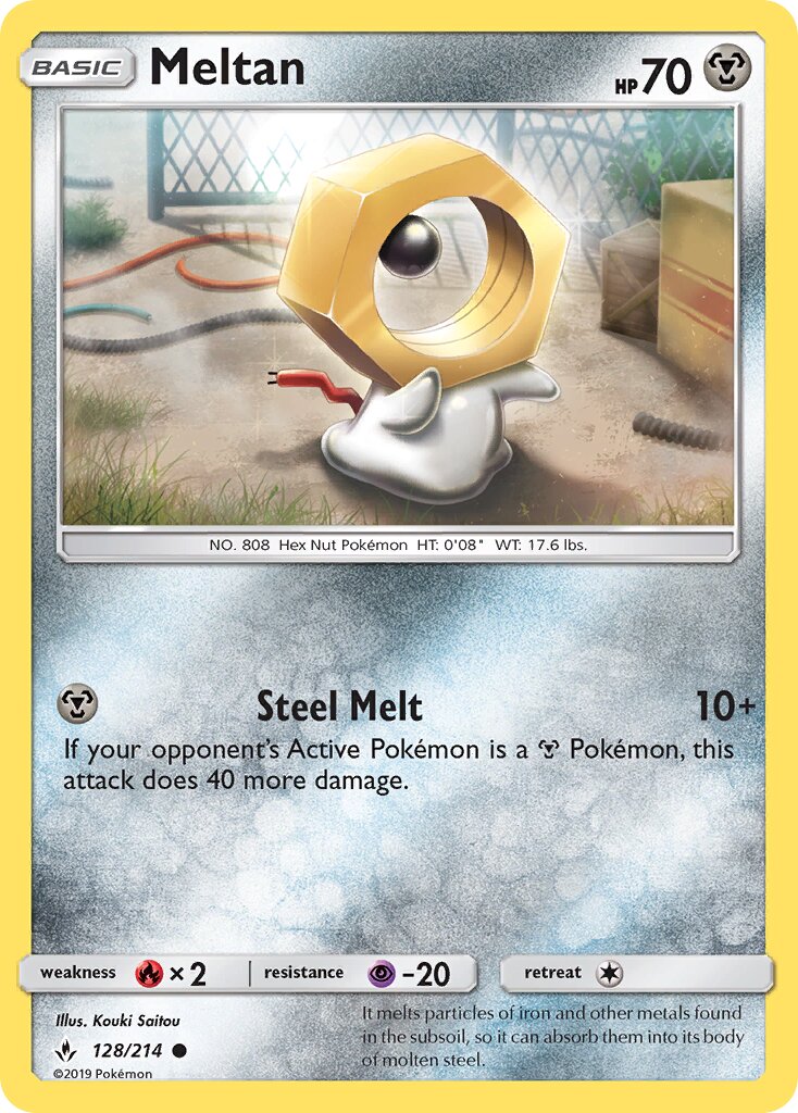 Meltan 128/234 — Unbroken Bonds (English Pokémon TCG card)