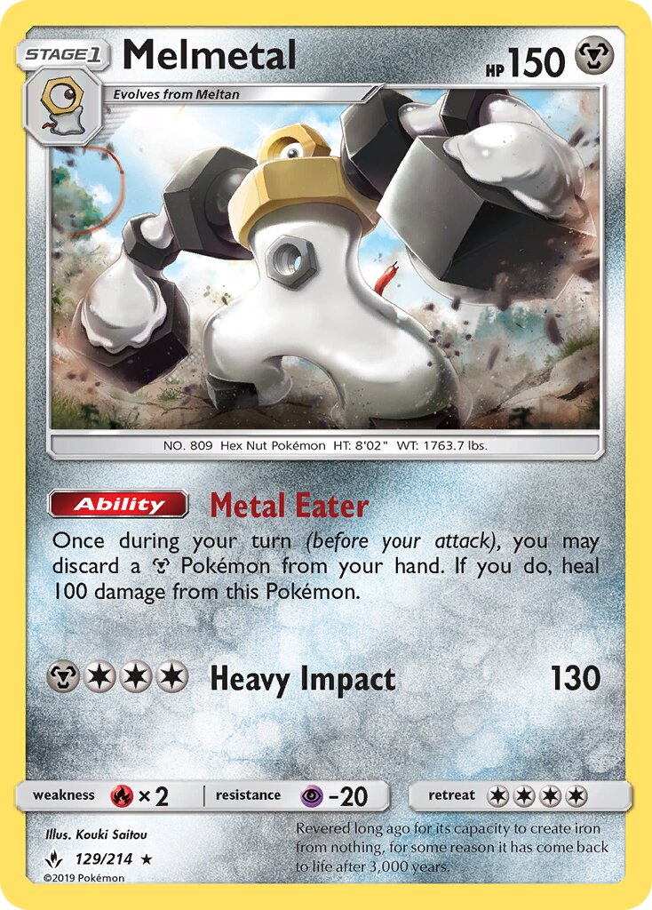 Melmetal 129/234 — Unbroken Bonds (English Pokémon TCG card)