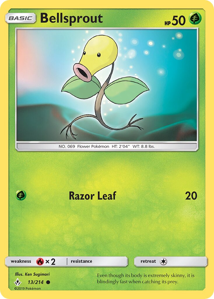 Bellsprout 013/234 — Unbroken Bonds (English Pokémon TCG card)