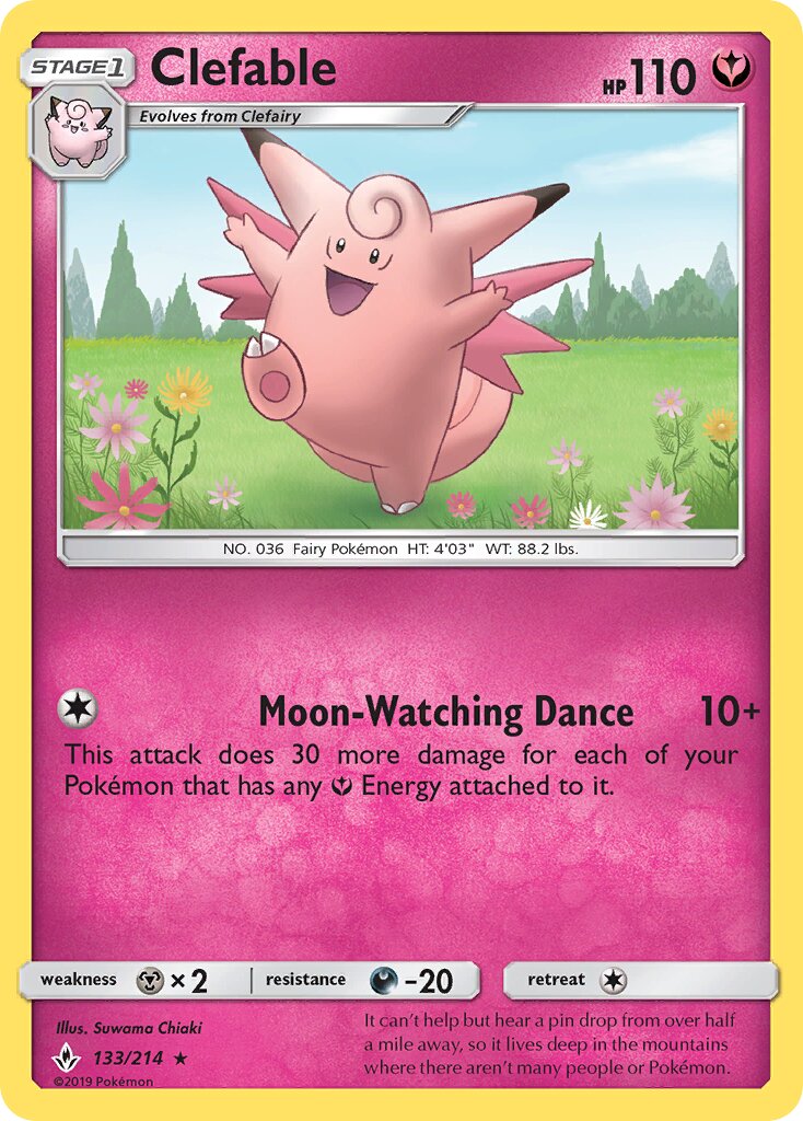 Clefable 133/234 — Unbroken Bonds (English Pokémon TCG card)