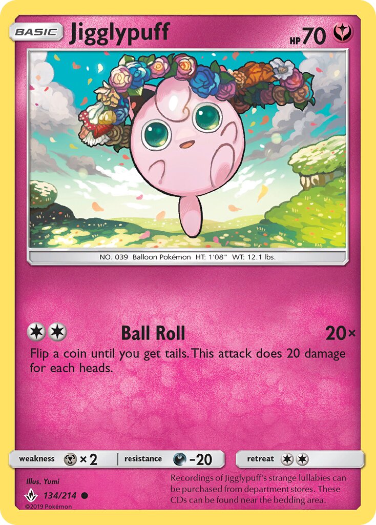 Jigglypuff 134/234 — Unbroken Bonds (English Pokémon TCG card)