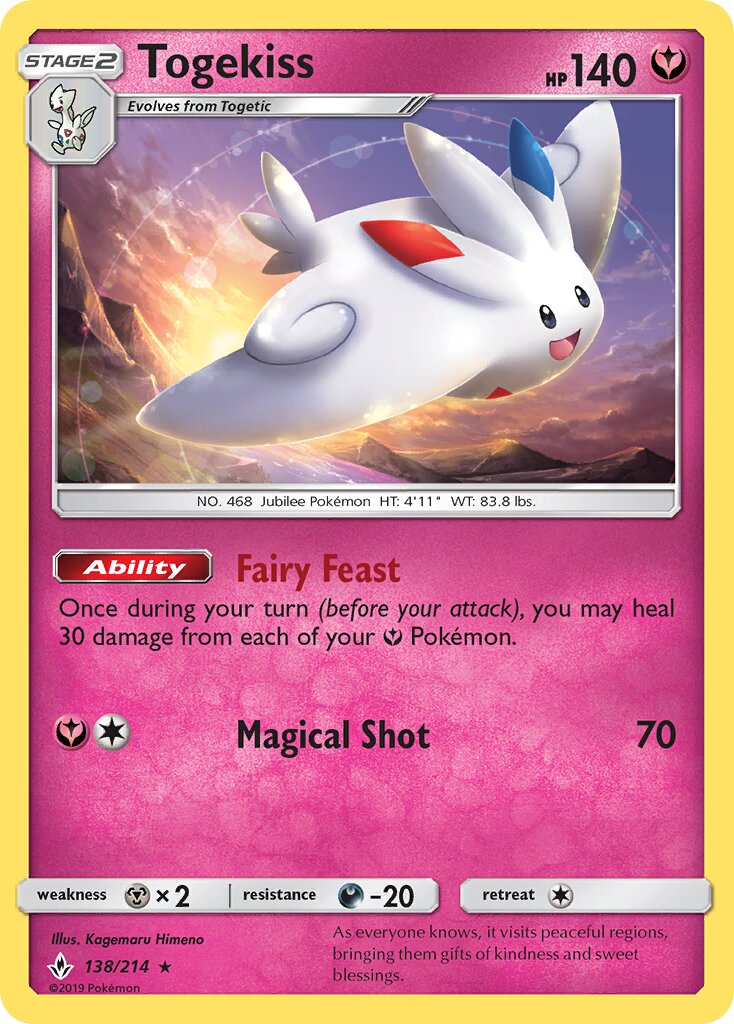 Togekiss 138/234 — Unbroken Bonds (English Pokémon TCG card)
