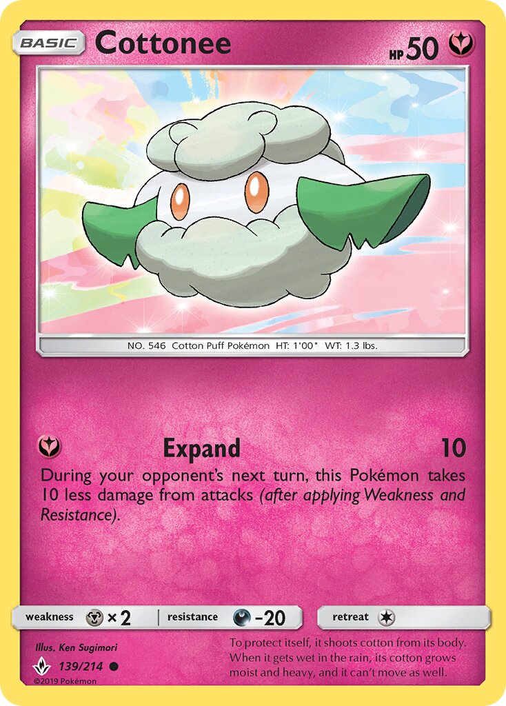 Cottonee 139/234 — Unbroken Bonds (English Pokémon TCG card)