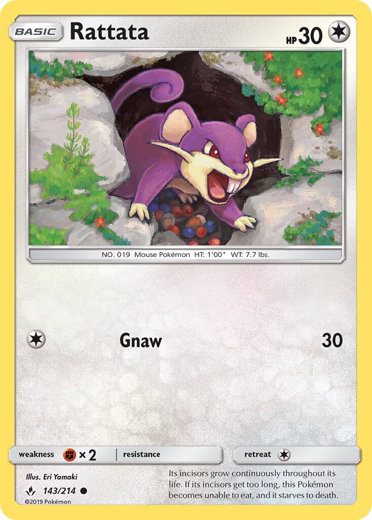 Rattata 143/234 — Unbroken Bonds (English Pokémon TCG card)