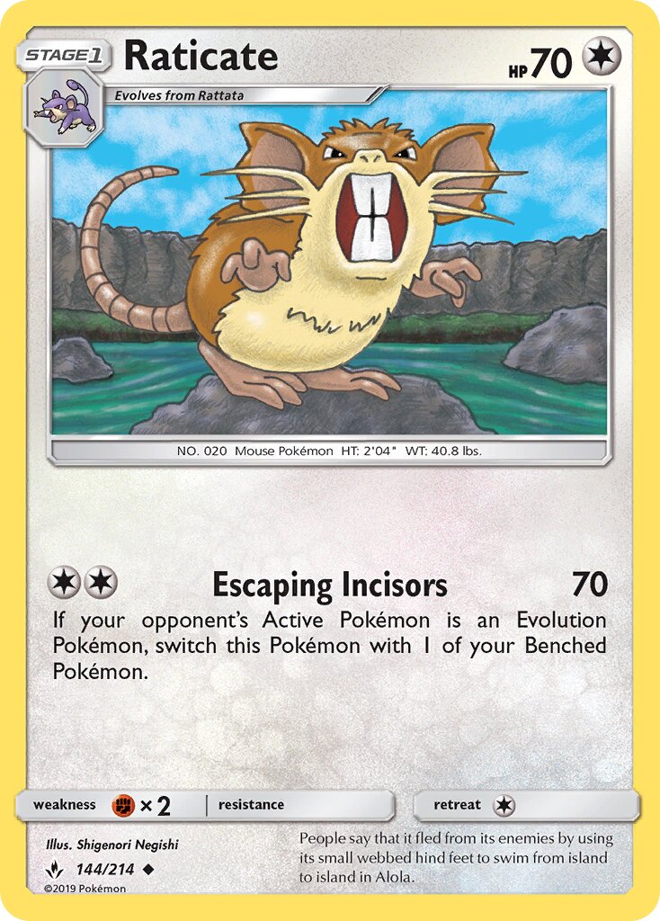 Raticate 144/234 — Unbroken Bonds (English Pokémon TCG card)