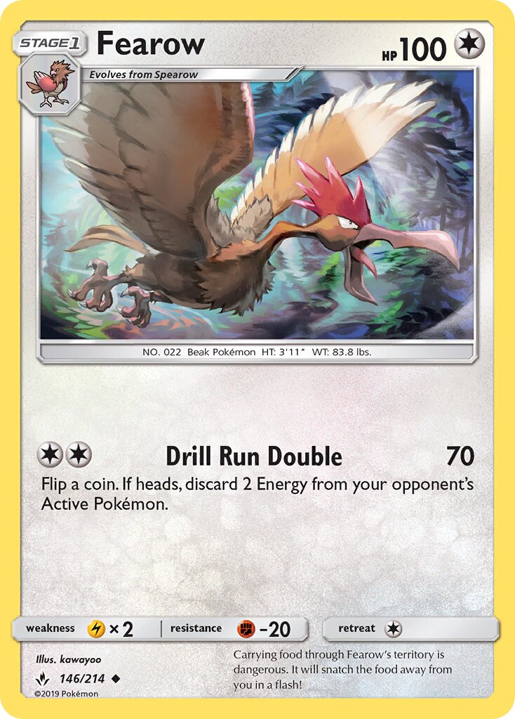 Fearow 146/234 — Unbroken Bonds (English Pokémon TCG card)