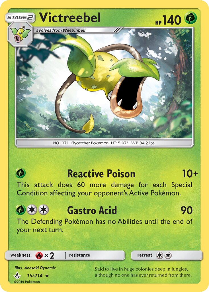 Victreebel 015/234 — Unbroken Bonds (English Pokémon TCG card)