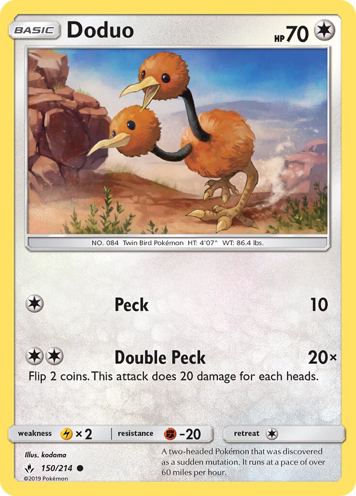 Doduo 150/234 — Unbroken Bonds (English Pokémon TCG card)