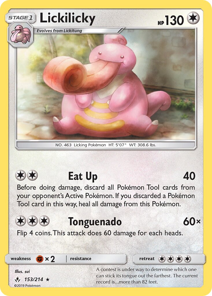Lickilicky 153/234 — Unbroken Bonds (English Pokémon TCG card)