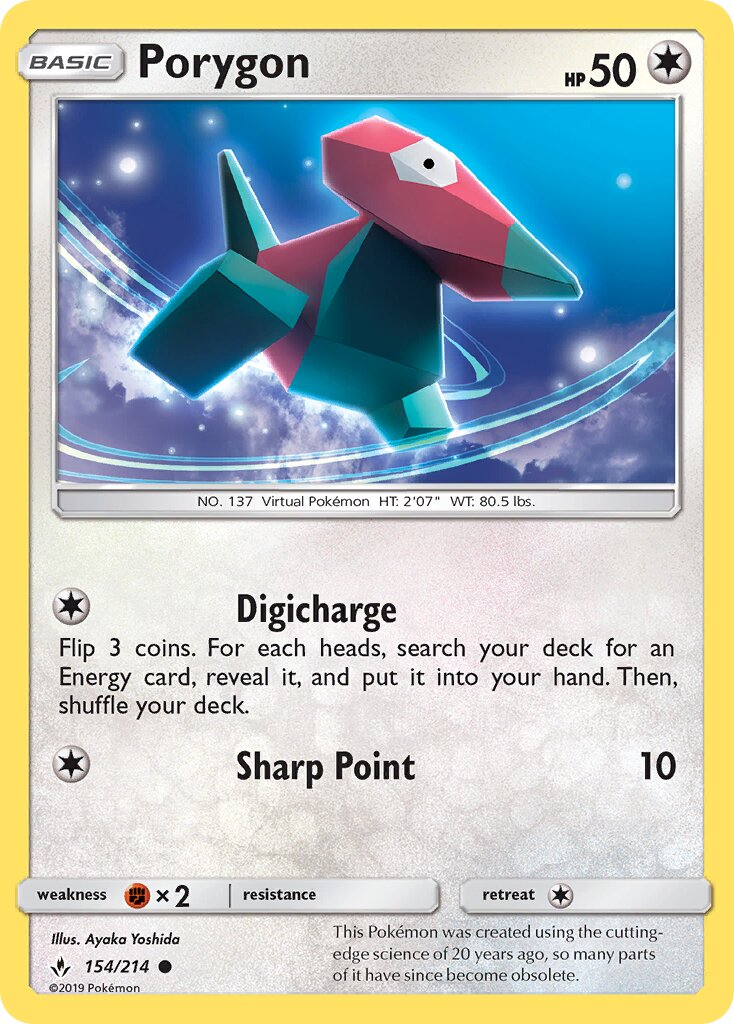 Porygon 154/234 — Unbroken Bonds (English Pokémon TCG card)