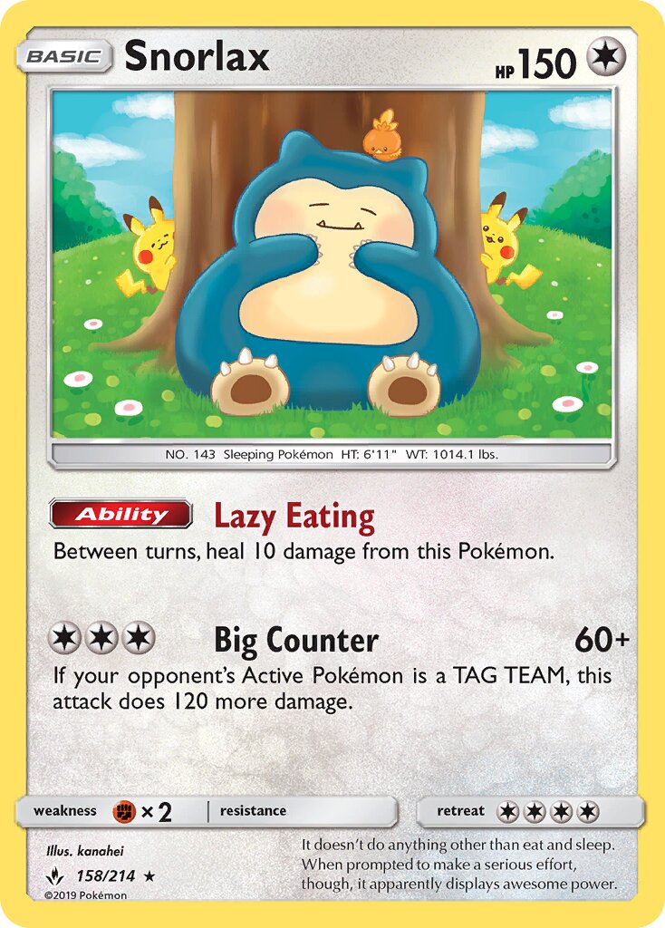 Snorlax 158/234 — Unbroken Bonds (English Pokémon TCG card)