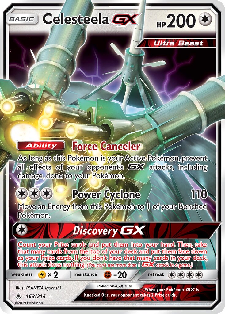 Celesteela-GX 163/234 — Unbroken Bonds (English Pokémon TCG card)