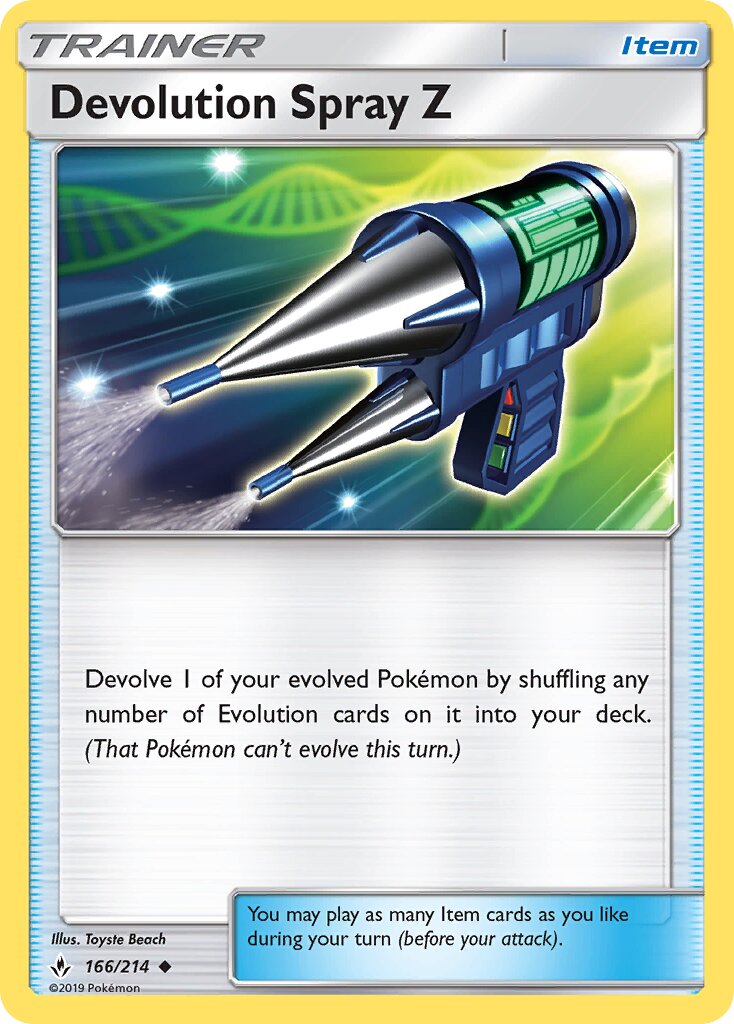 Devolution Spray Z 166/234 — Unbroken Bonds (English Pokémon TCG card)