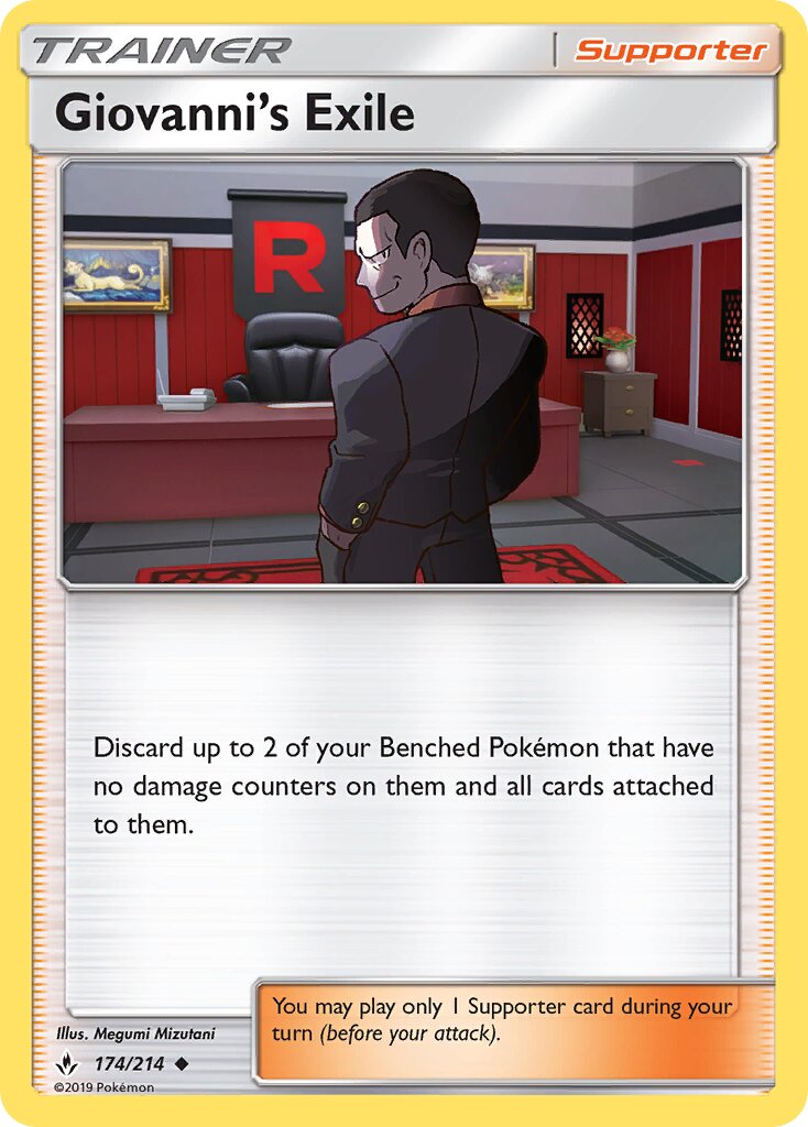 Giovanni's Exile 174/234 — Unbroken Bonds (English Pokémon TCG card)