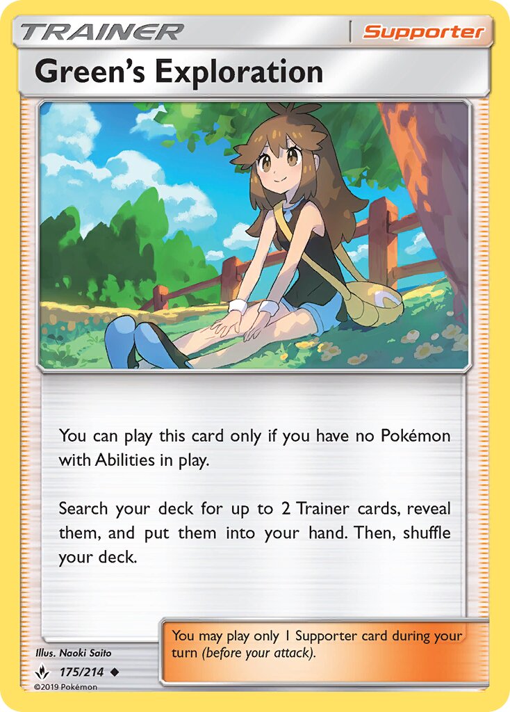 Green's Exploration 175/234 — Unbroken Bonds (English Pokémon TCG card)
