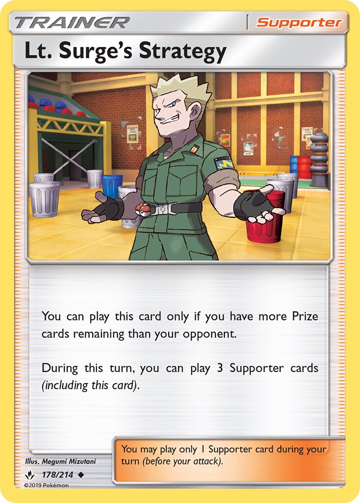 Lt. Surge's Strategy 178/234 — Unbroken Bonds (English Pokémon TCG card)