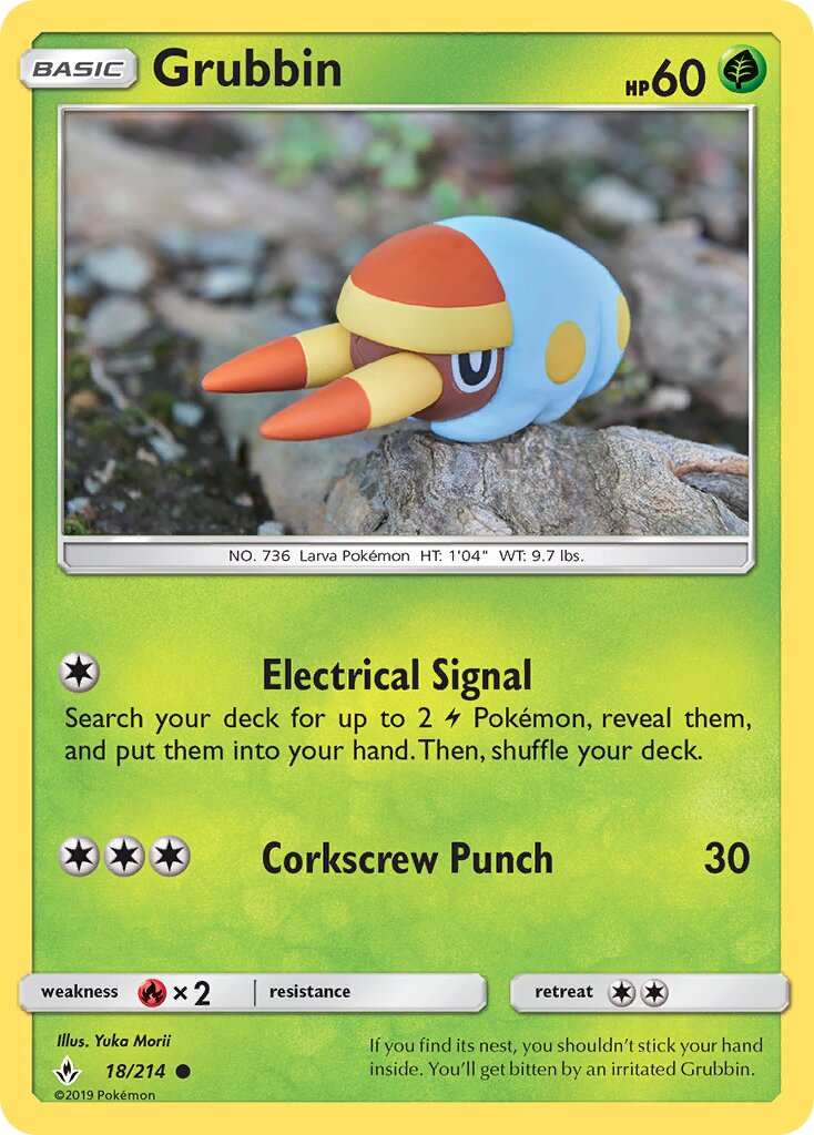 Grubbin 018/234 — Unbroken Bonds (English Pokémon TCG card)